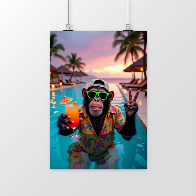 Image front Poster portrait Monkey ref 1020