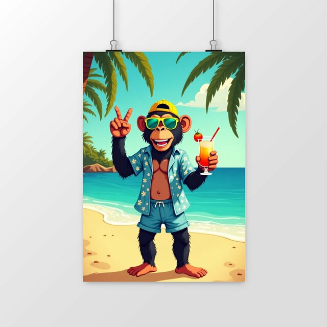 Image front Poster portrait Monkey ref 1063