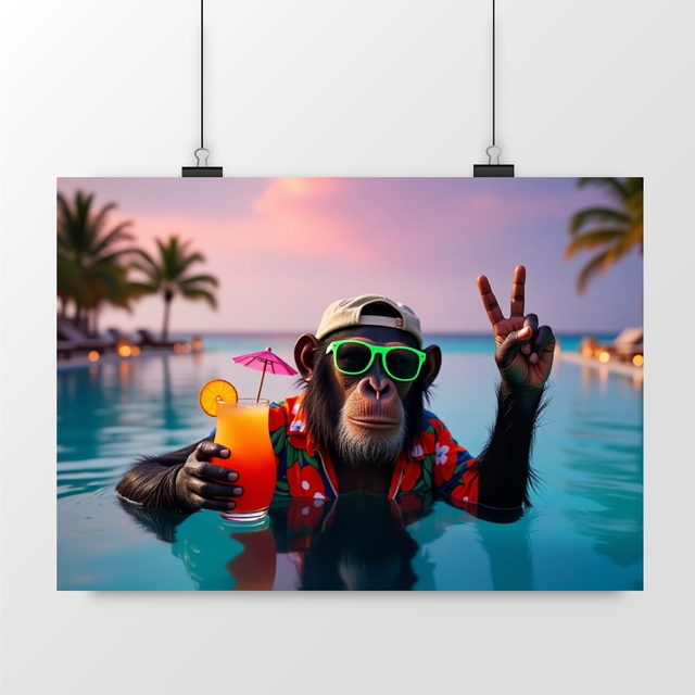 Image front Poster paysage Monkey ref 1037