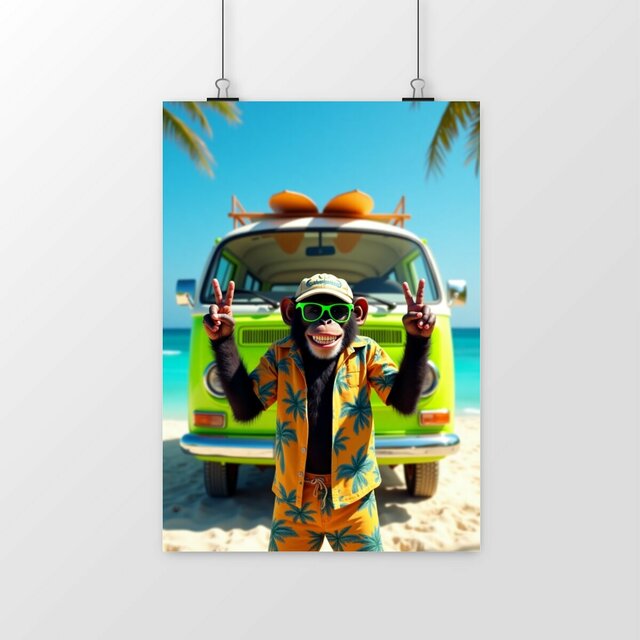 Image front Poster portrait Monkey ref 1027
