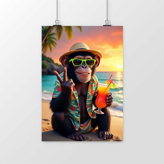 Image front Poster portrait Monkey ref 1017