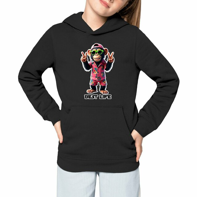 Image front Sweat à capuche enfant monkey ref 4019