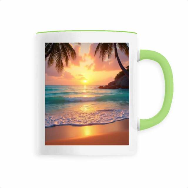 Image back Mug céramique plage paradisiaque ref 3026