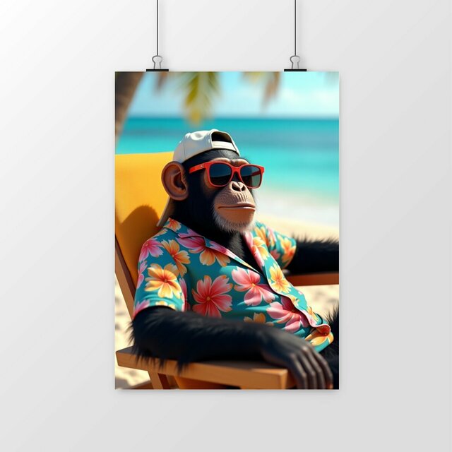 Image front Poster portrait Monkey ref 1003