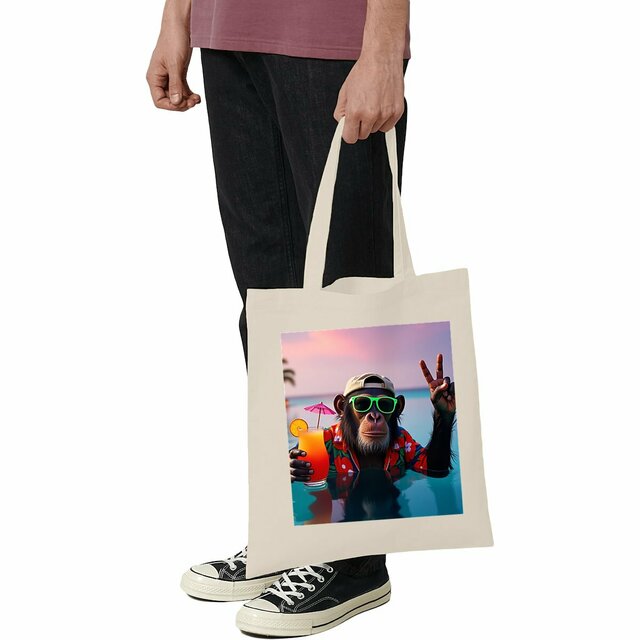 Image du produit Tote bag léger monkey piscine ref 5026
