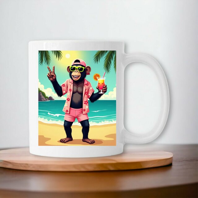 Image front Mug céramique monkey vacances ref 3039