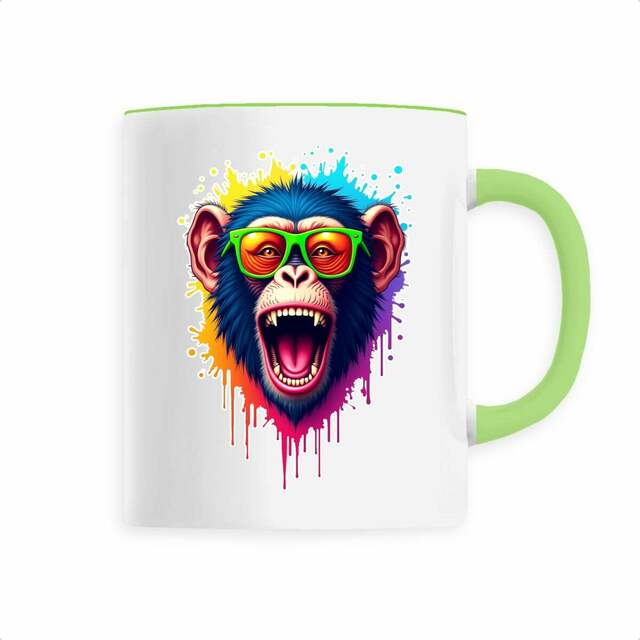 Image back Mug céramique monkey pop art ref 3036