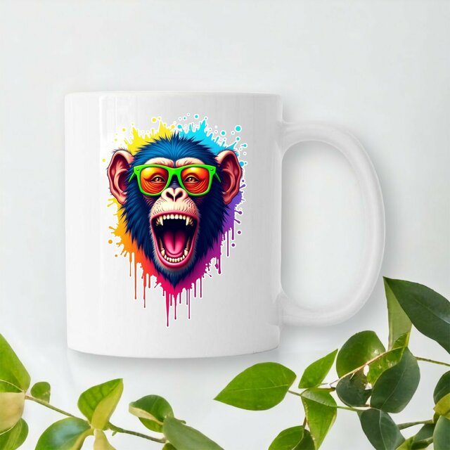 Image front Mug céramique monkey pop art ref 3036