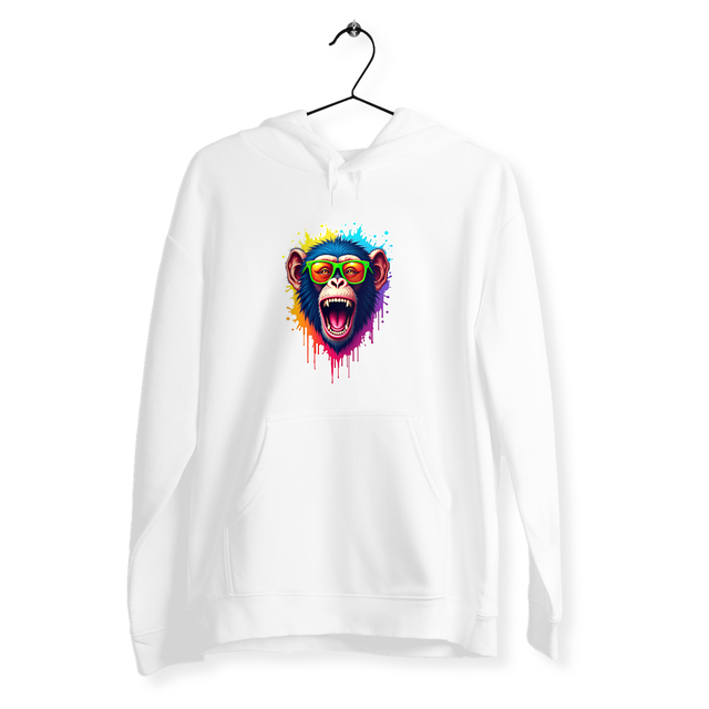Image back Sweat à capuche unisexe adulte personnalisé monkey pop art ref 4029