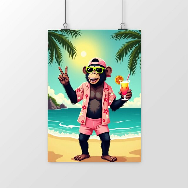 Image front Poster portrait Monkey ref 1062