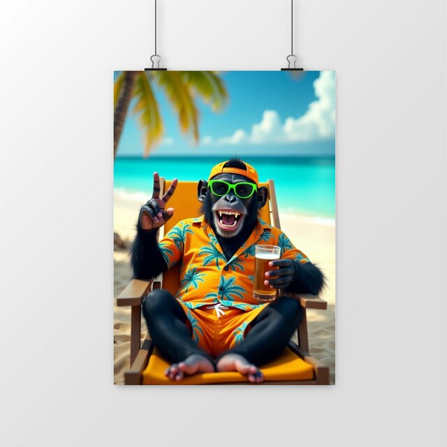 Image front Poster portrait Monkey ref 1018