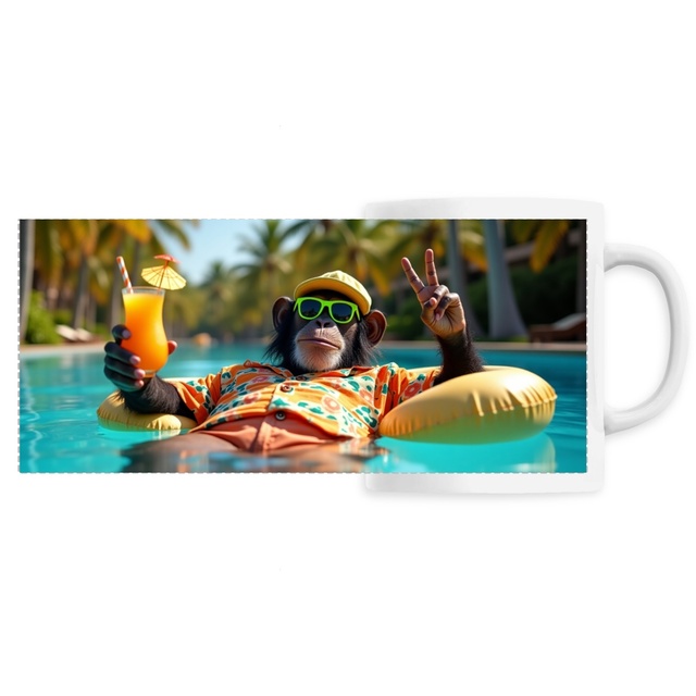 Image front Mug céramique panoramique monkey ref 3028