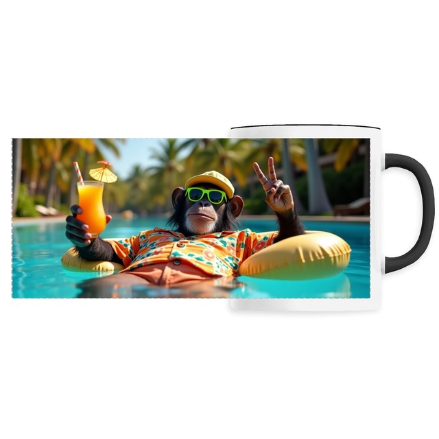 Image back Mug céramique panoramique monkey ref 3028