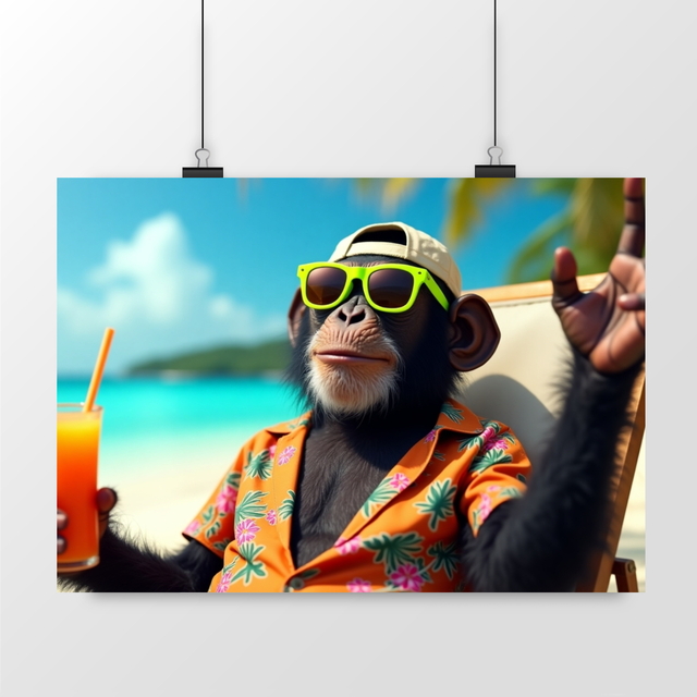 Image front Poster paysage Monkey ref 1039