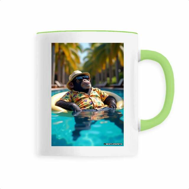 Image back Mug céramique rectangle monkey ref 3014
