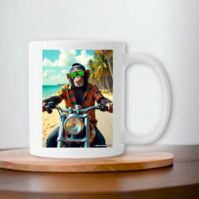 Image front Mug céramique rectangle monkey ref 3016