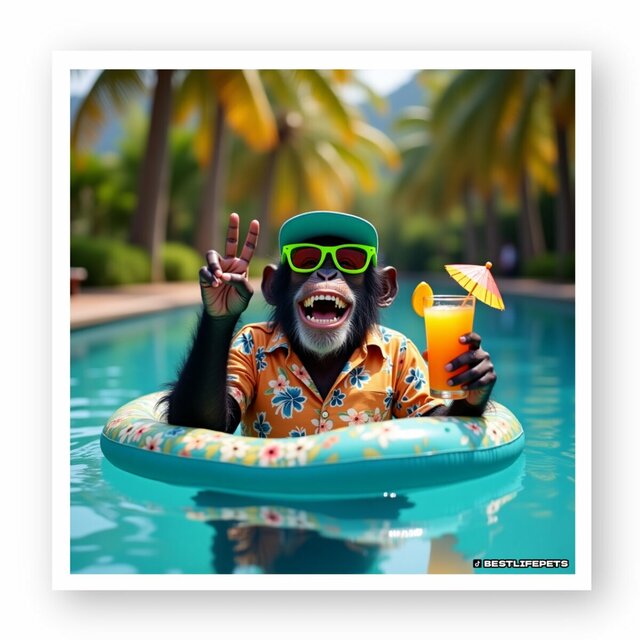 Image front Sticker carré Monkey ref 2001