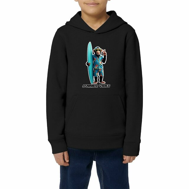 Image front Sweat à capuche enfant monkey surf ref 4015