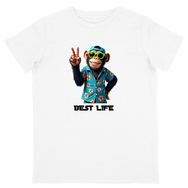 Image back T-shirt unisexe léger enfant  monkey ref 4024