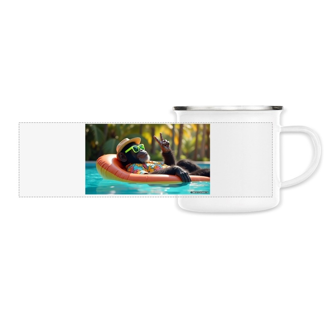 Image front Mug métal panoramique monkey ref 3002