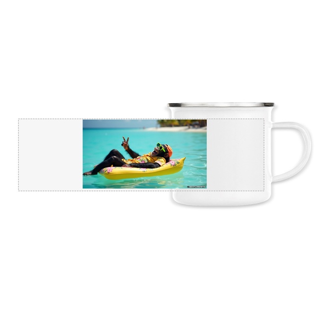 Image front Mug métal panoramique monkey ref 3010