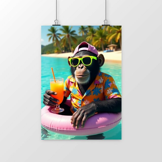 Image front Poster portrait Monkey ref 1019