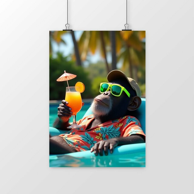 Image front Poster portrait Monkey ref 1014