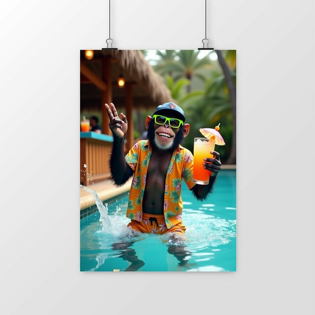 Image front Poster portrait Monkey ref 1021