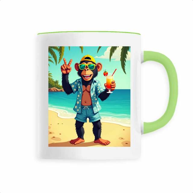 Image back Mug céramique monkey vacances ref 3040