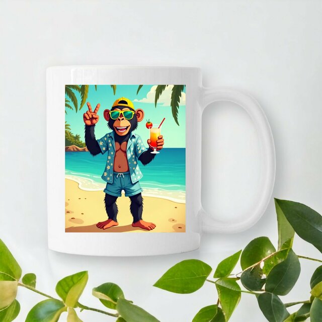 Image front Mug céramique monkey vacances ref 3040