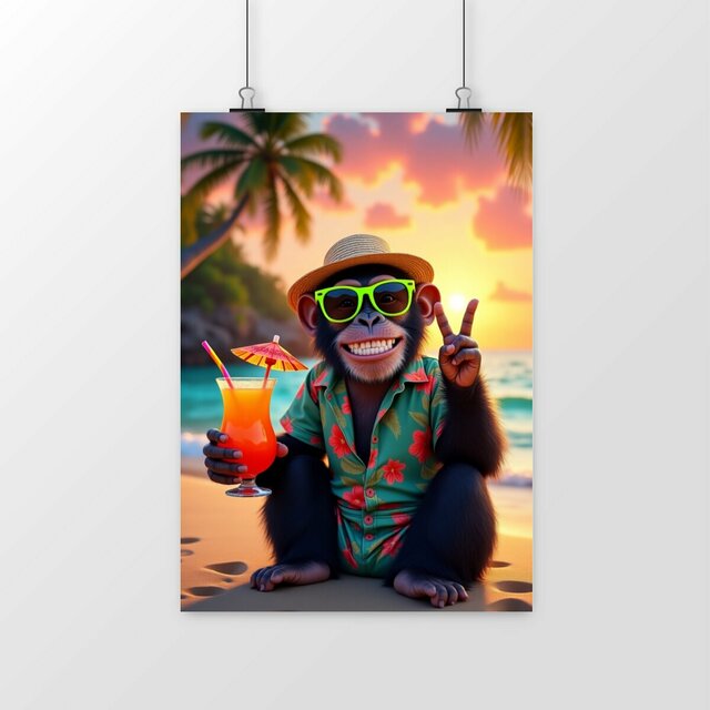 Image front Poster portrait Monkey ref 1028