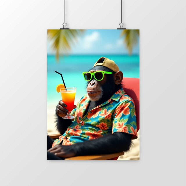 Image front Poster portrait Monkey ref 1016