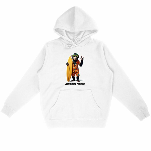 Image back Sweat à capuche unisexe adulte monkey surf ref 4025
