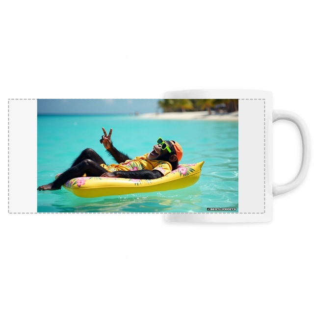 Image front Mug céramique panoramique monkey ref 3009