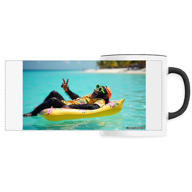 Image back Mug céramique panoramique monkey ref 3009