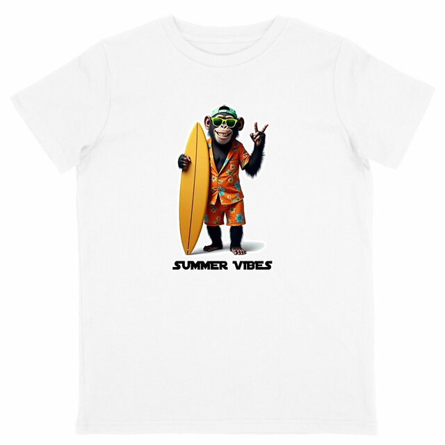 Image back T-shirt unisexe enfant léger monkey ref 4013