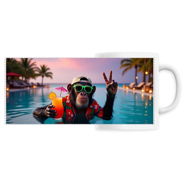 Image front Mug céramique panoramique monkey ref 3031