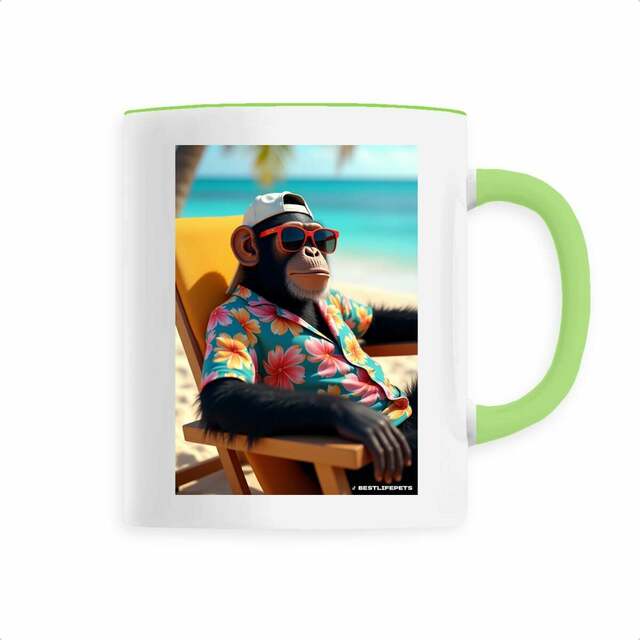 Image back Mug céramique rectangle monkey ref 3019