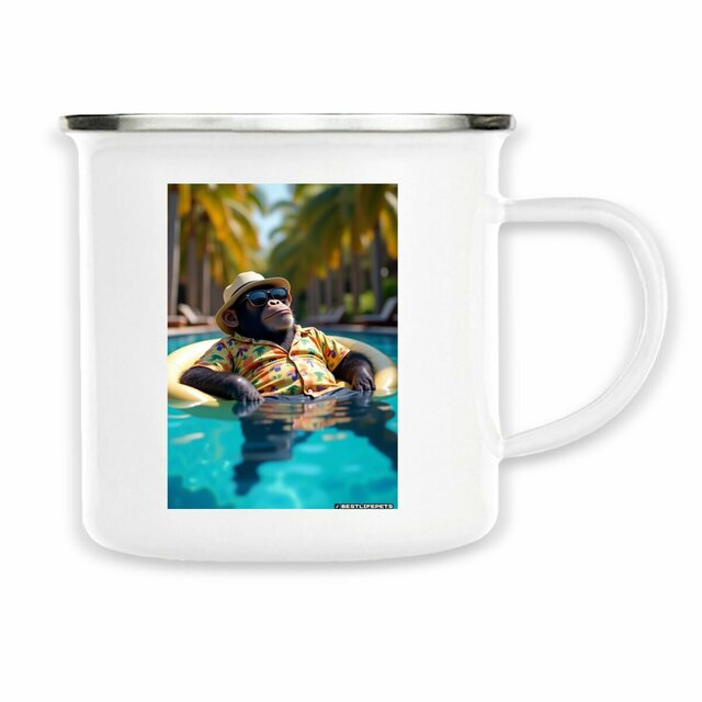 Image back Mug métal rectangle monkey ref 3013