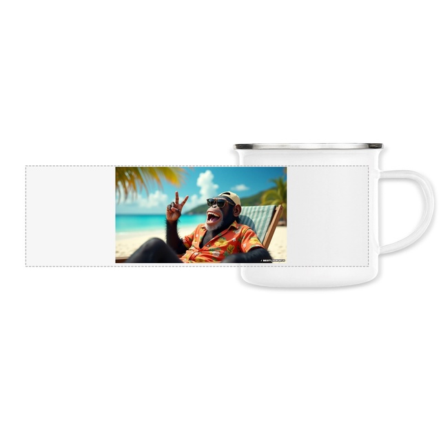 Image front Mug métal panoramique monkey ref 3006