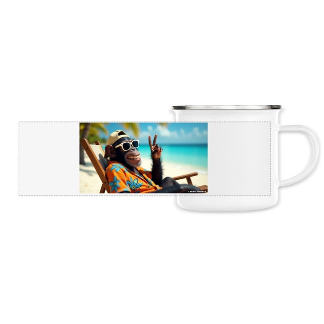Image front Mug métal panoramique monkey ref 3008