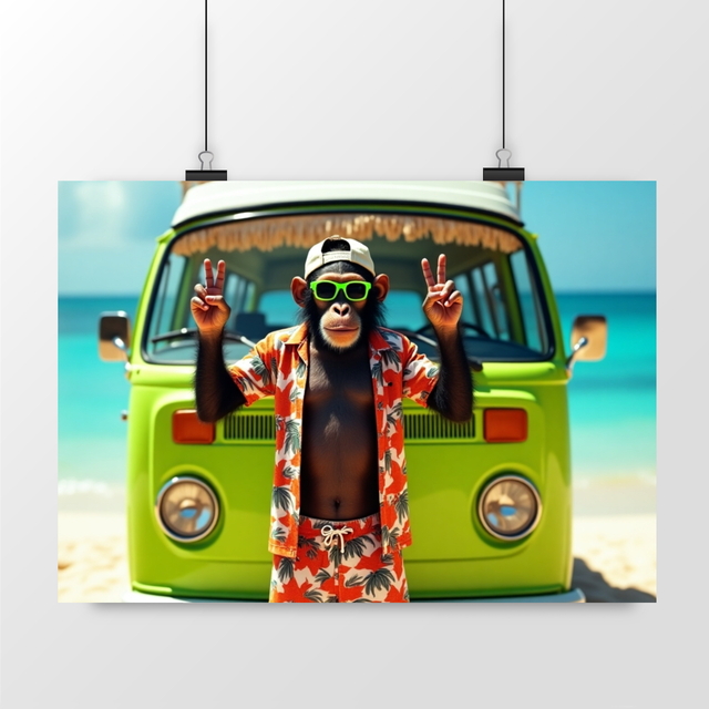 Image front Poster paysage Monkey ref 1040