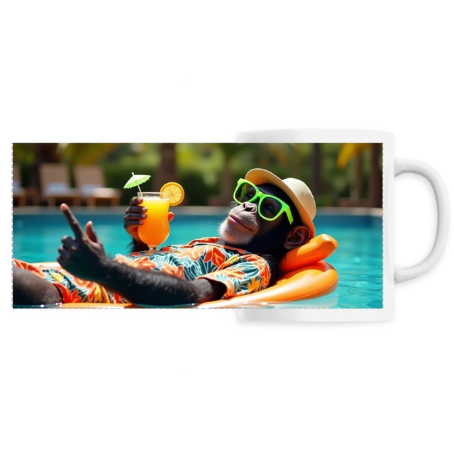Image front Mug céramique panoramique monkey ref 3029