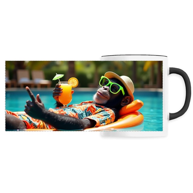 Image back Mug céramique panoramique monkey ref 3029