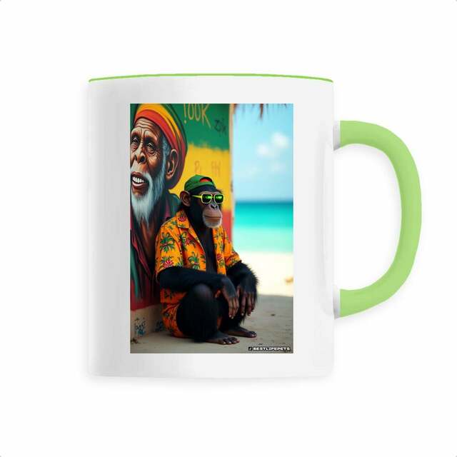 Image back Mug céramique rectangle monkey ref 3011