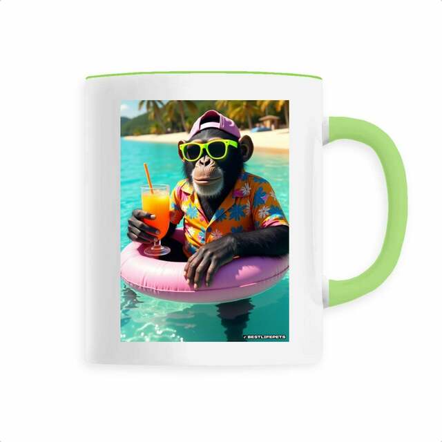Image back Mug céramique rectangle monkey ref 3018