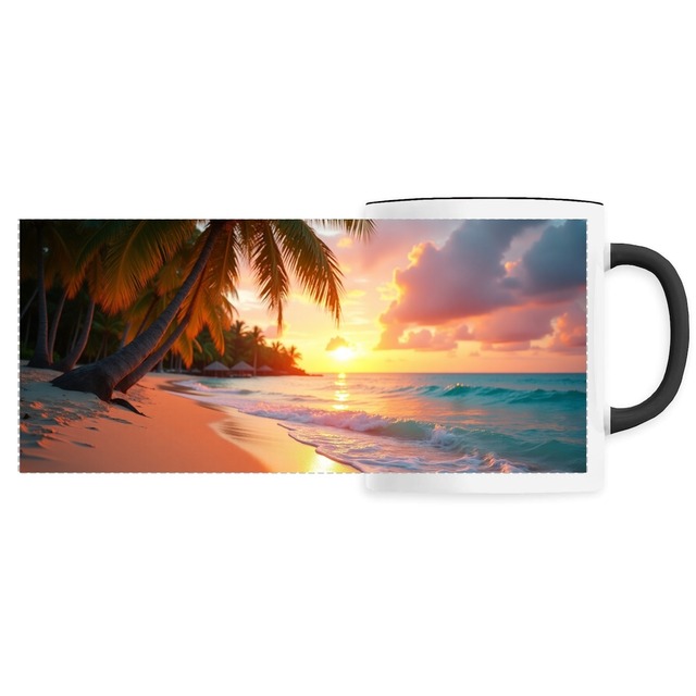 Image back Mug céramique plage paradisiaque panoramique ref 3022