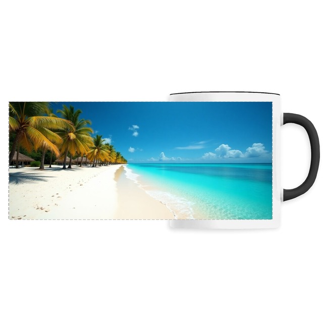Image back Mug céramique plage paradisiaque panoramique ref 3024