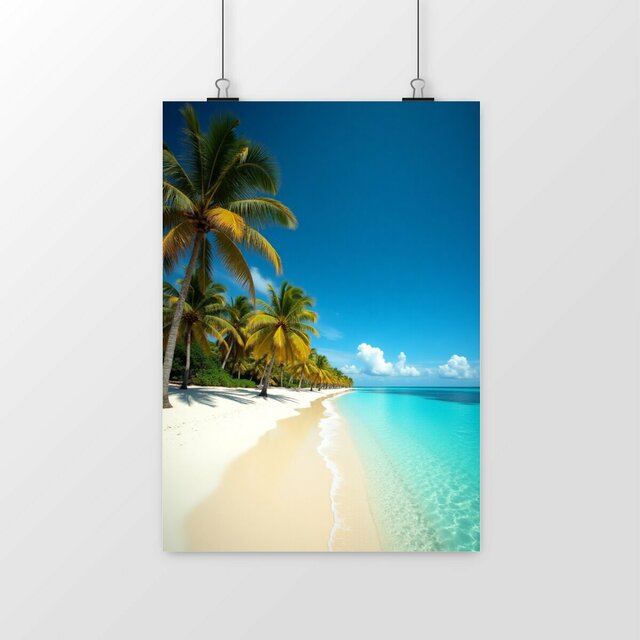 Image front Poster portrait plage paradisiaque ref 1052