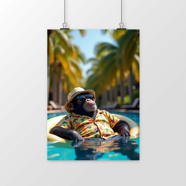 Image front Poster portrait Monkey ref 1004